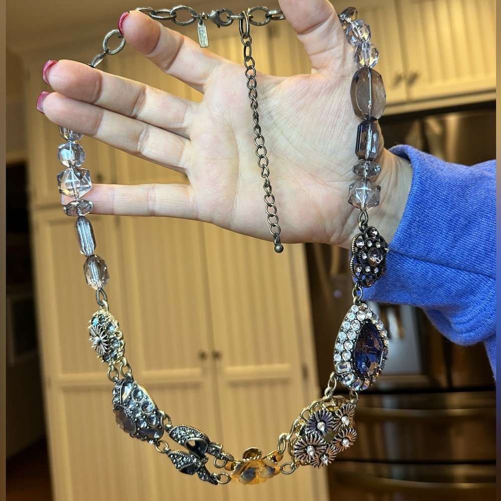 Elegant Dark Gold Statement Necklace